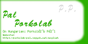 pal porkolab business card